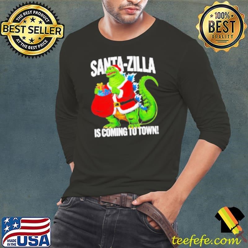 Christmas Kaiju Santa zilla is coming to town comic Shirt