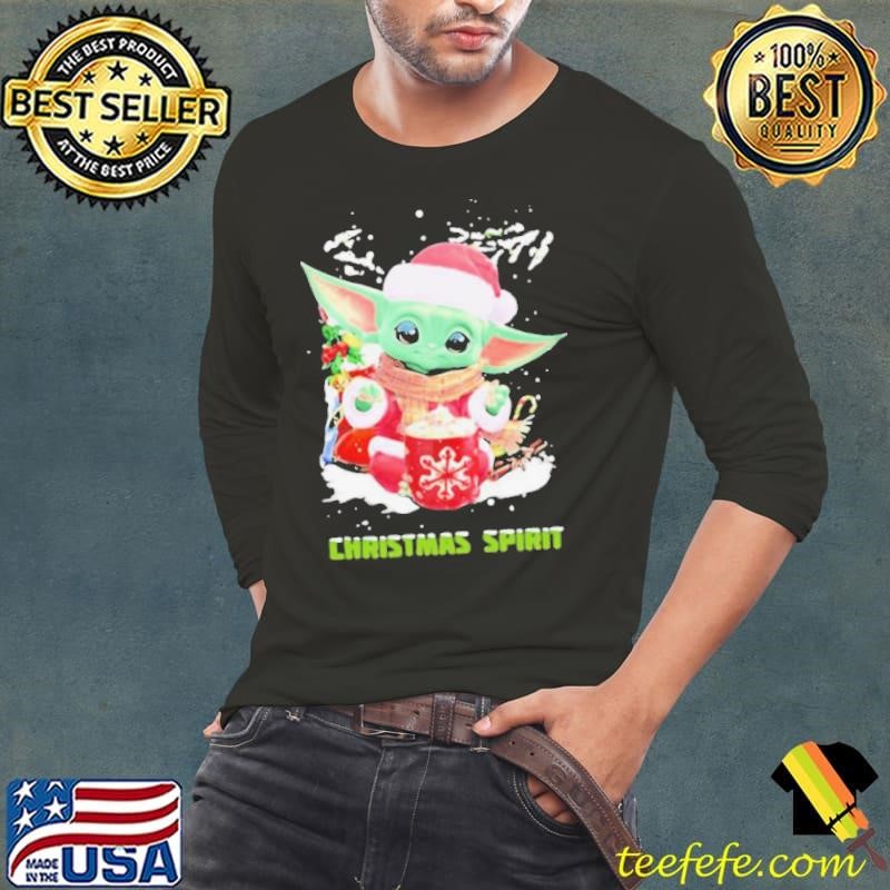 Christmas Spirit Yoda Baby Wear Pajama Santa Xmas shirt