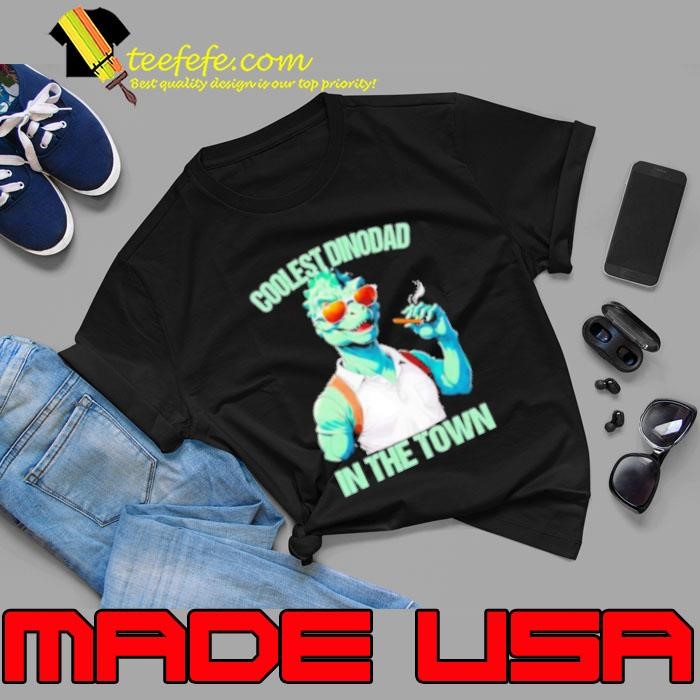 Coolest Dino Dad T Rex Daddy Saurus Dinosaur Fathers Day Cartoon Unisex