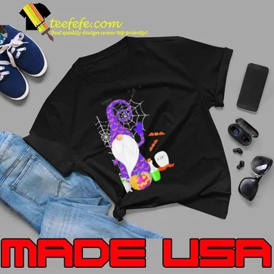 Cute Gnome Pumpkin Rip Halloween Shirt
