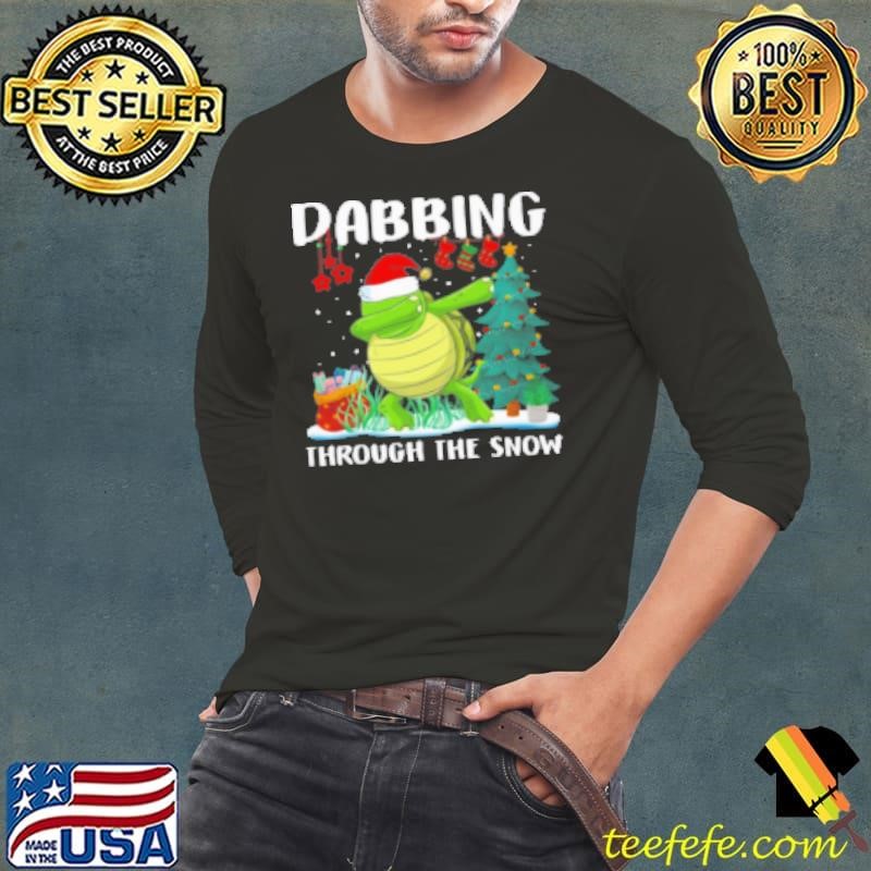 Dabbing Through The Snow Santa Hat Christmas Tree Shirt