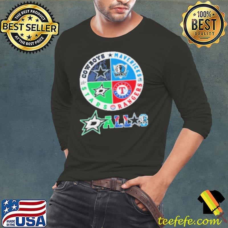 Dallas Cowboys Mavericks Rangers And Stars Logo 2024 Shirt