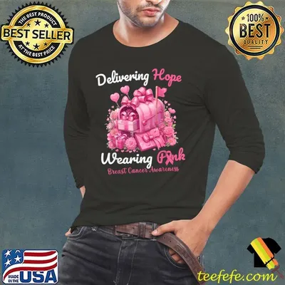 Delivering Hope Wearing Pink Postal Worker Breast Cancer Awareness We Wear Pink T-Shirt