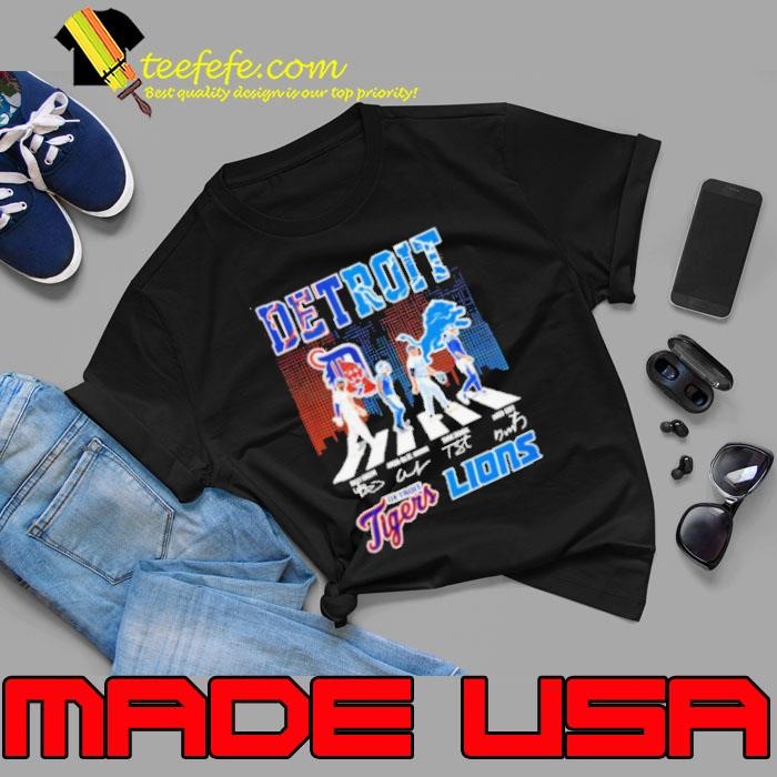 Detroit Tigers and Detroit Lions abbey road city skyline Unisex