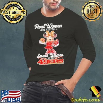 Disney Mickey real women love football smart women love San Francisco 49ers shirt
