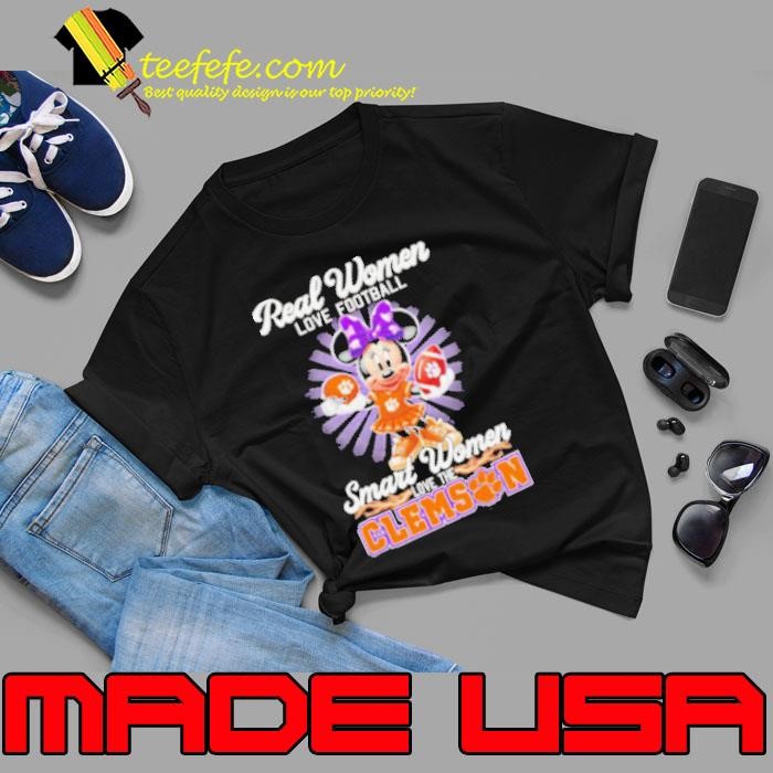Disney Real women love football smart women love Clemson Tigers Unisex