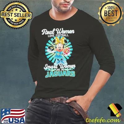Disney Real women love football smart women love Jacksonville Jaguars shirt