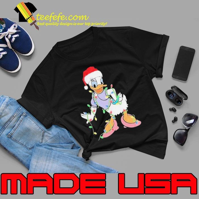 Duck Daisy hat Santa happy lights Merry Christmas Unisex