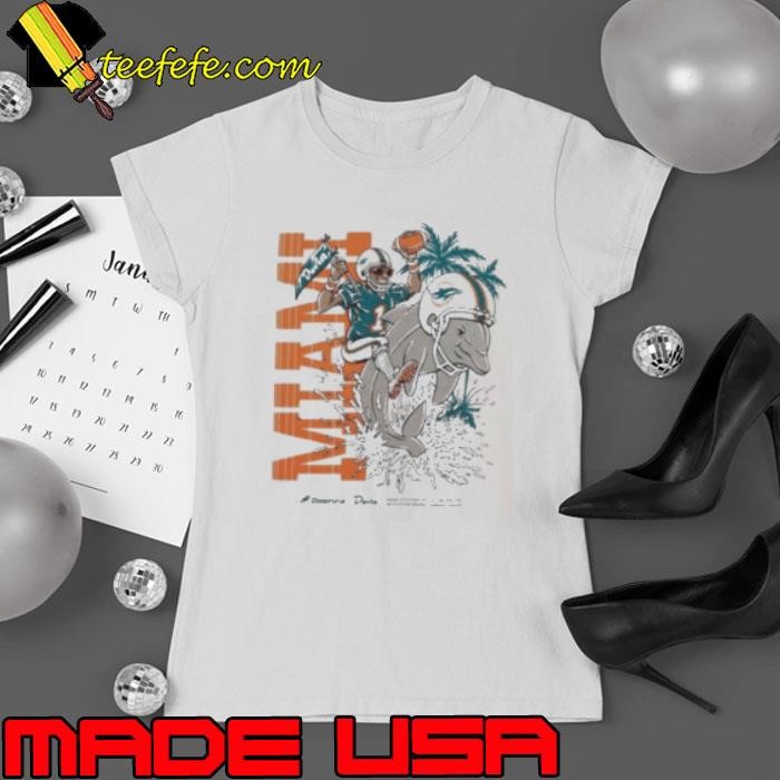 Duvin x Miami Dolphins Cream Flippin Ladies tee