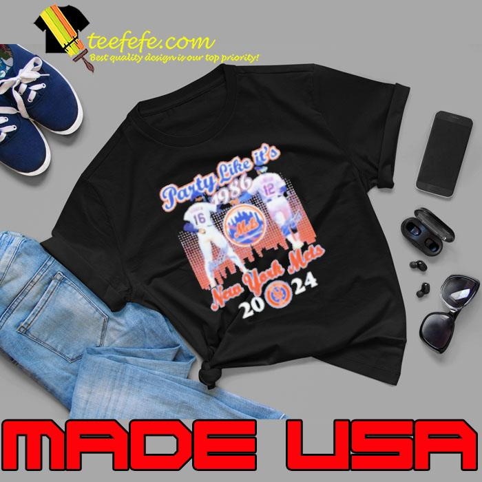 Dwight Gooden Francisco Lindor Party Like It’s 1986 New York Mets MLB 2024 Signatures Unisex