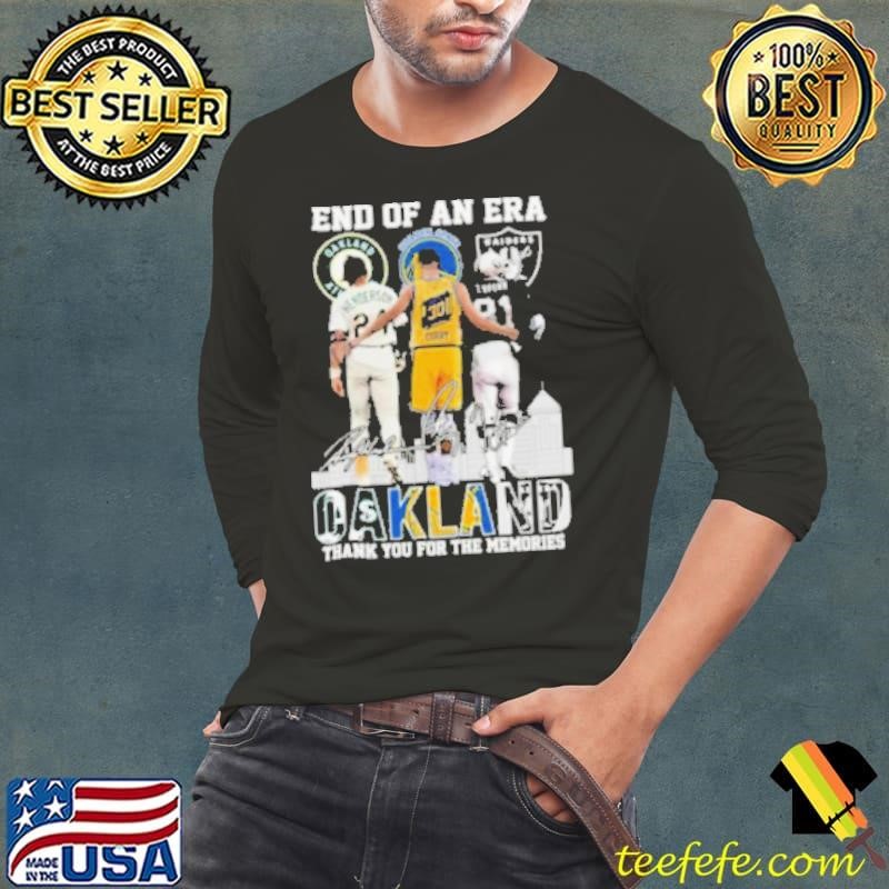 End Of An Era Oakland Henderson Curry And I Brown Thank You For The Memories Signatures 2024 shirt