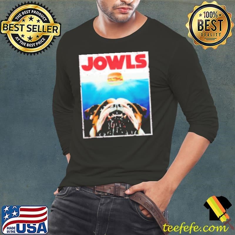 English Bulldog Jowls Burger Bully Dog Mom Dog Dad Long Sleeve Tee