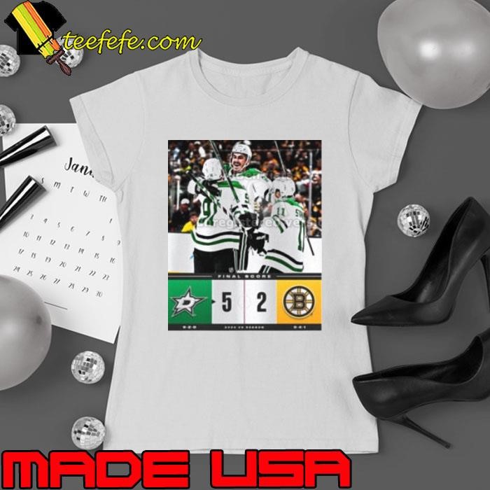 Final Score Dallas Stars 5 – 2 Boston Bruins NHL 2024 25 Season Poster Ladies tee