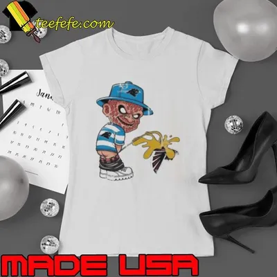 Freddy Krueger Carolina Panthers Piss On Atlanta Falcons Halloween 2024 NFL Shirt
