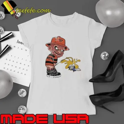 Freddy Krueger Cincinnati Bengals Piss On Baltimore Ravens Halloween 2024 NFL Shirt