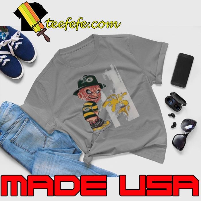 Freddy Krueger Green Bay Packers Piss On Minnesota Vikings Halloween 2024 NFL Unisex