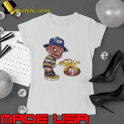 Freddy Krueger Los Angeles Rams Piss On San Francisco 49ers Halloween 2024 NFL Shirt