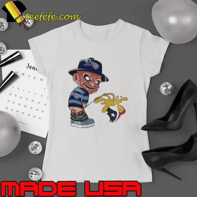 Freddy Krueger Tennessee Titans Piss On Houston Texans Halloween 2024 NFL Shirt