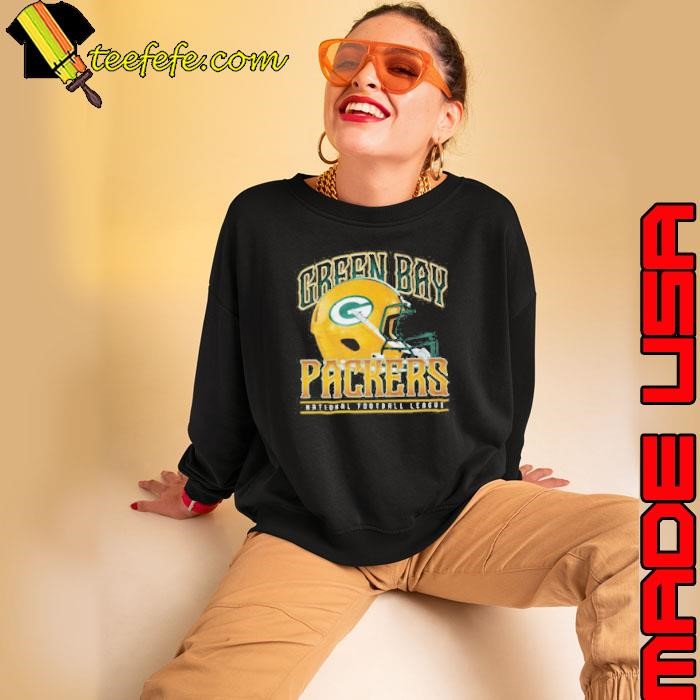 Green Bay Packers Helmet Garment Dyed Heavyweight Sweatshirt