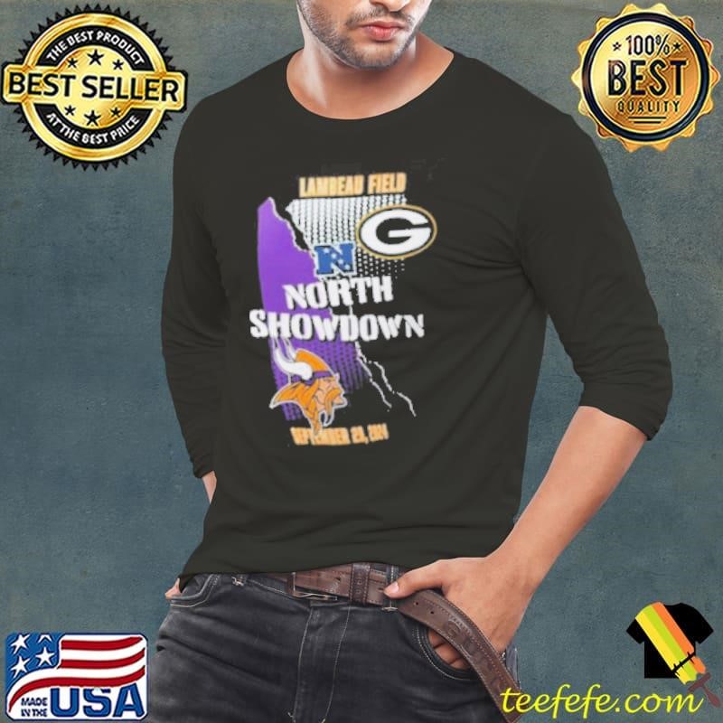 Green Bay Packers Vs Minnesota Vikings 9 29 North Showdown Match Up Long Sleeve Tee