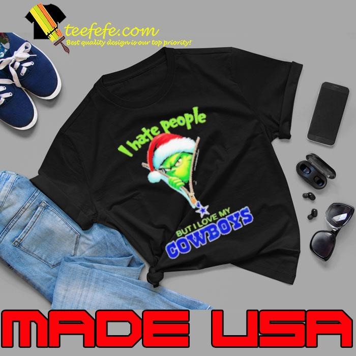 Grinch I hate people but I love my Dallas Cowboys Christmas Unisex