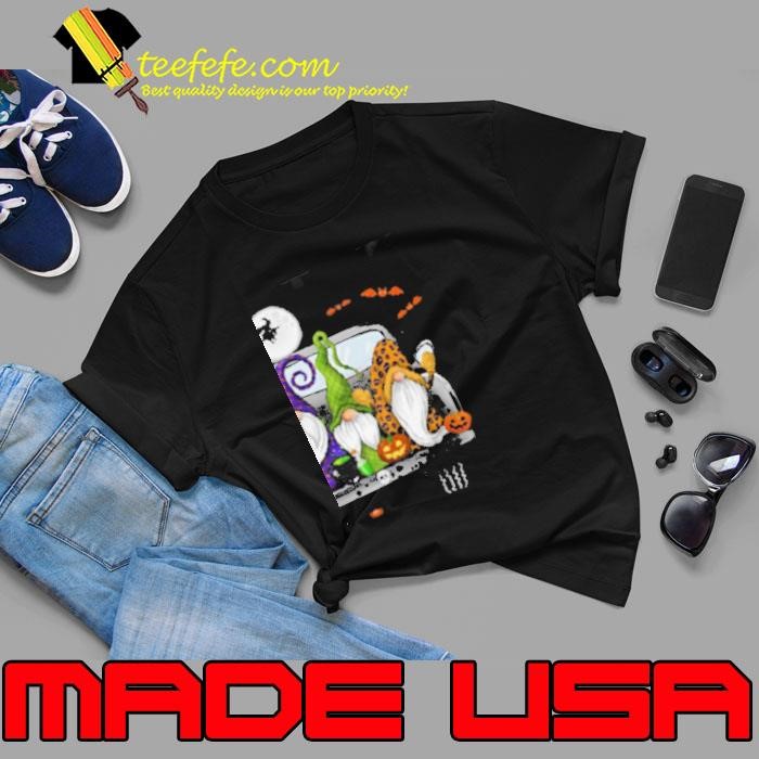 Happy Halloween Gnomes With Truck Cute Gnomes Shirt