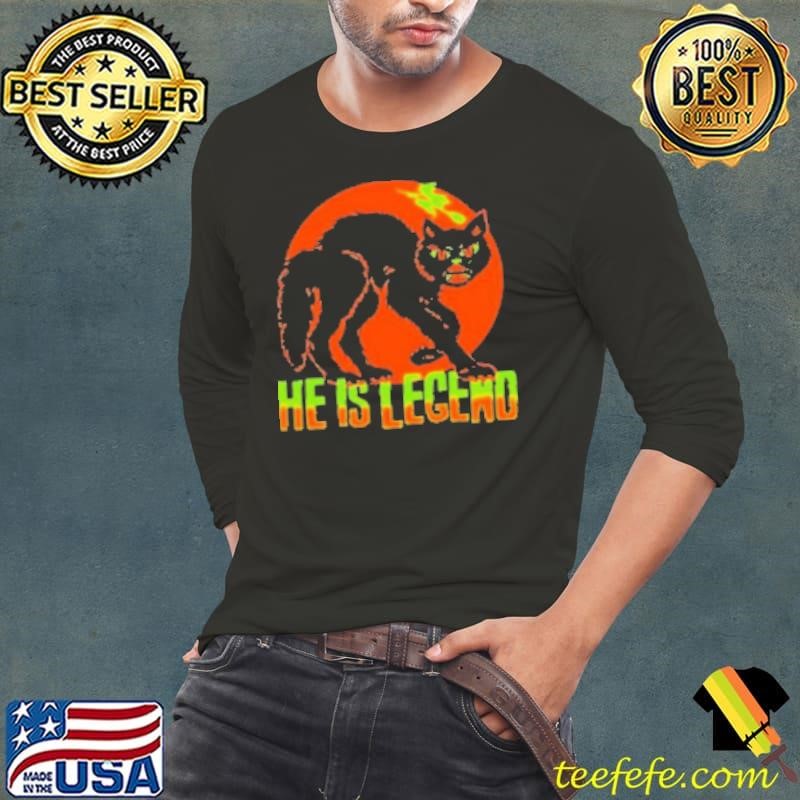 He Is Legend Spooky Cat Halloween Shirt