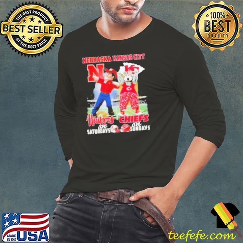 Herbie Husker Nebraska Huskers On Saturdays X Kc Wolf Kansas City Chiefs On Sundays Shirt