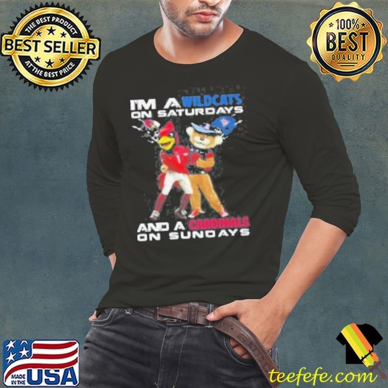 I'M A Wildcats On Saturdays And A Cardinals On Sundays Mascot 2024 Shirt