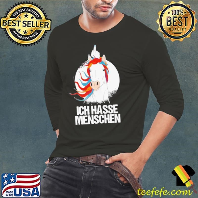 Ich Hasse Menschen Mittelfinger Cooles Horse shirt