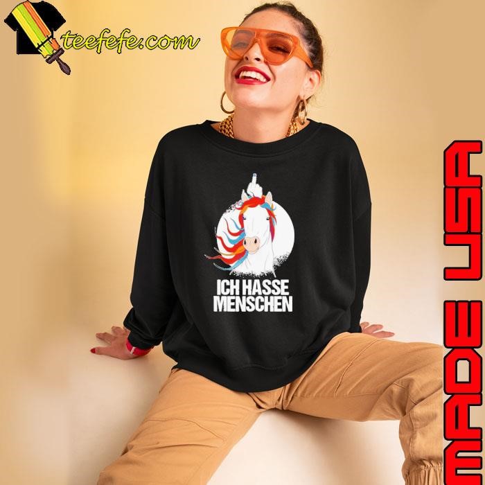 Ich Hasse Menschen Mittelfinger Cooles Horse Sweatshirt