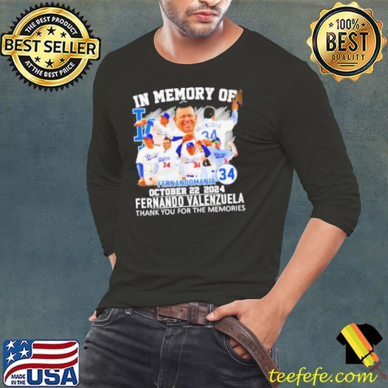 In memory of Fernandomania Fernando Valenzuela thank you shirt
