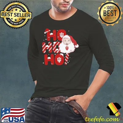 Indiana Hoosiers Ho Ho Ho Santa Claus Christmas shirt