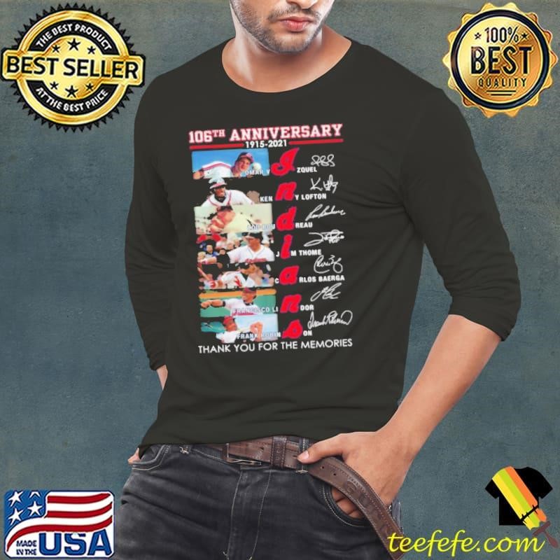 Indians 106th Anniversary Thank You For The Memories Signatures shirt