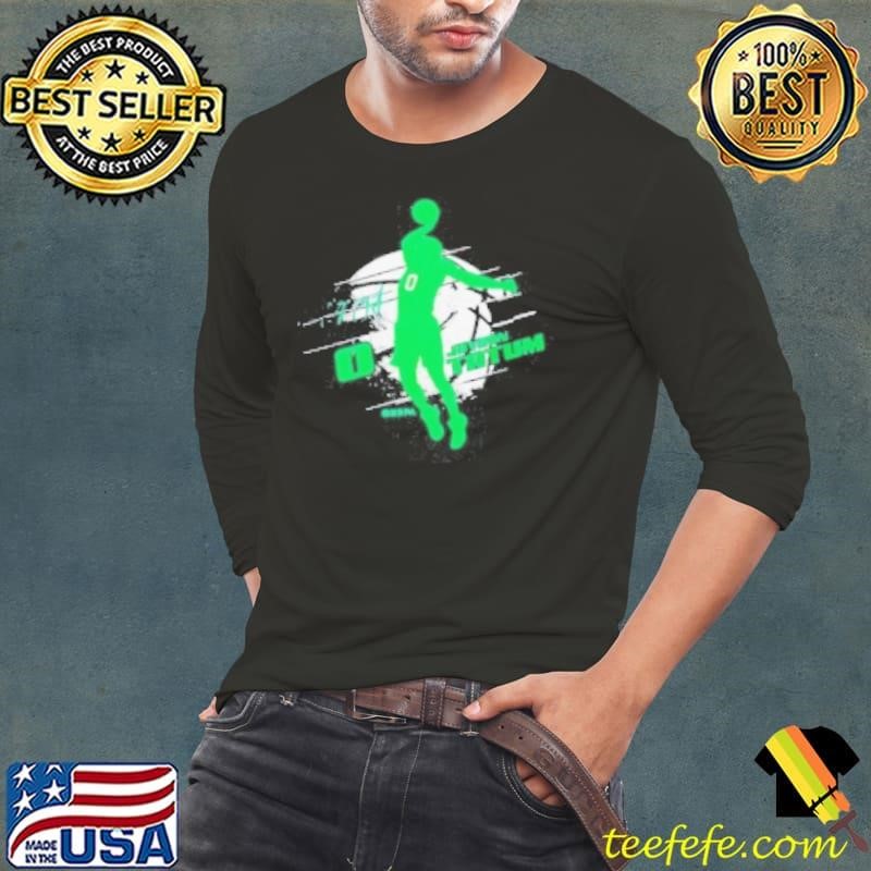 Jayson Tatum 0 Boston Silhouette Basketball Signature Shirt
