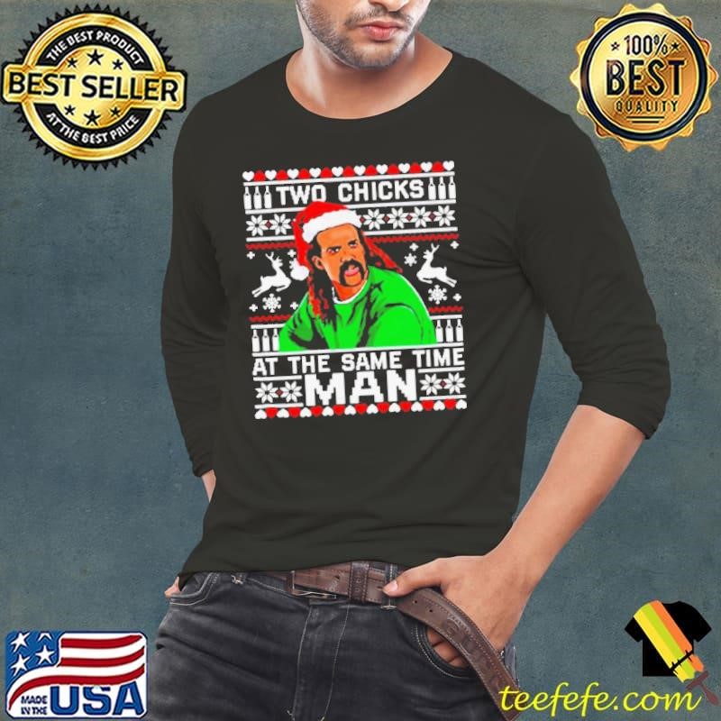 Joe Exotic Santa Two chicks at the same time Christmas shirt
