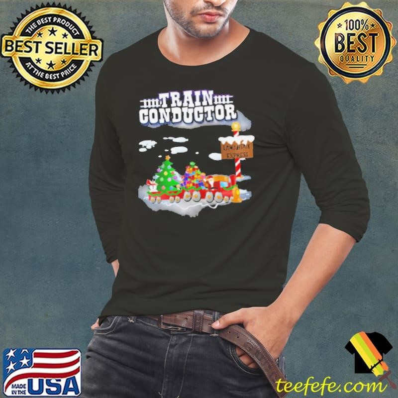 Lawandus Express Merry Christmas Train Conductor shirt