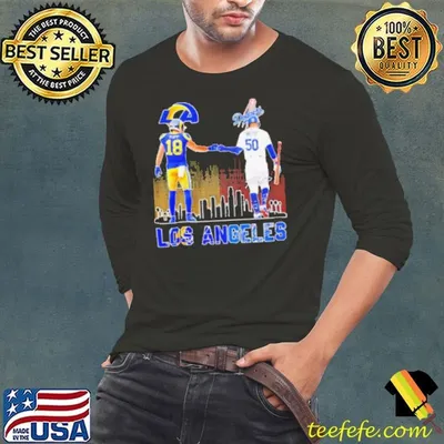 Los Angeles Chargers and Los Angeles Dodgers city skyline shirt