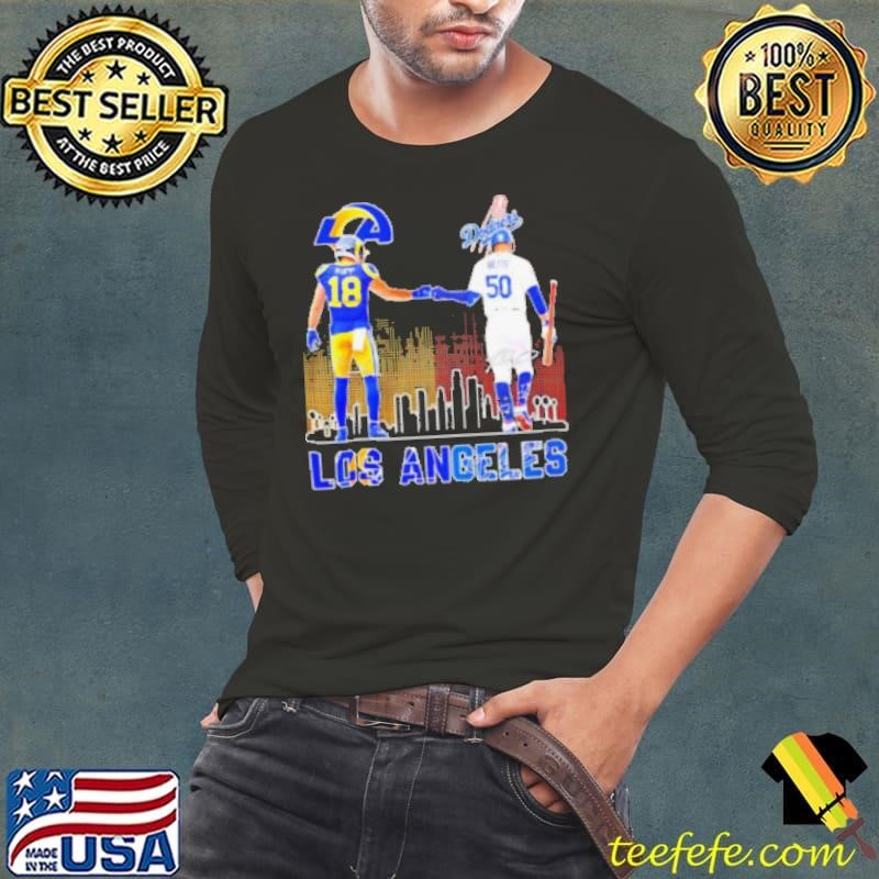 Los Angeles Chargers and Los Angeles Dodgers city skyline shirt