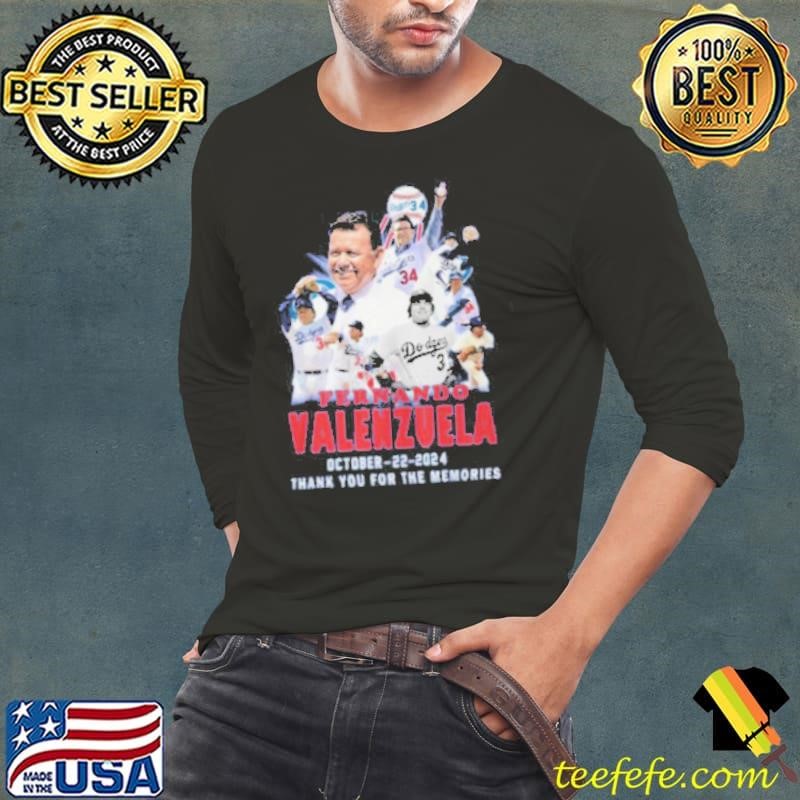 Los Angeles Dodgers Fernando Valenzuela Thank You Number 34 October 22 2024 Shirt