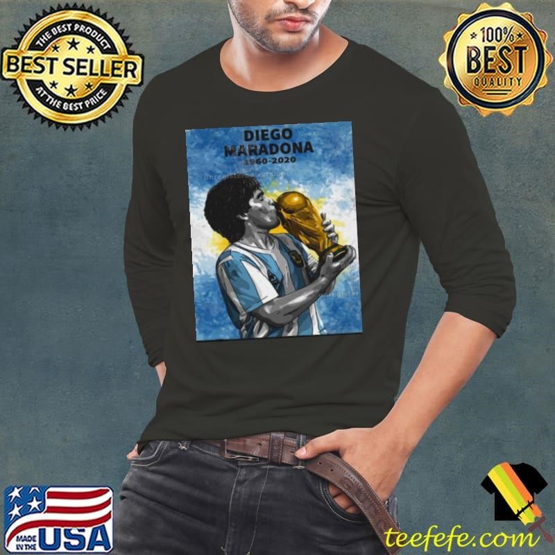 Maradona Rest in Peace Legend shirt (watermarked) Long Sleeve Tee
