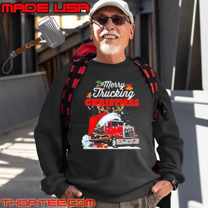 Merry Truckin Christmas Trucker Sweatshirt