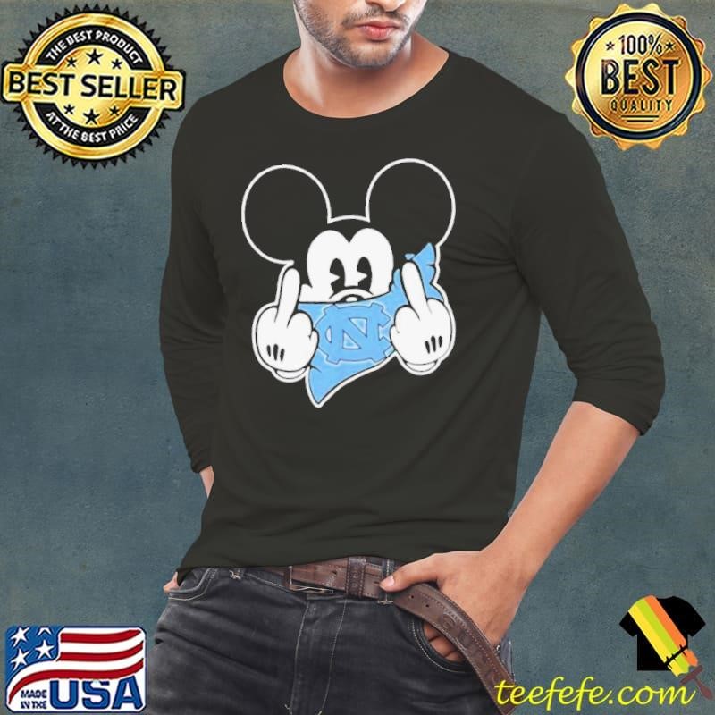 Mickey Middle Finger Mask North Carolina Tar Heels Football Disney shirt