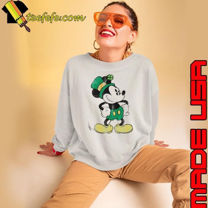 Mickey Mouse Green St Patricks Standing Lucky Sweatshirt