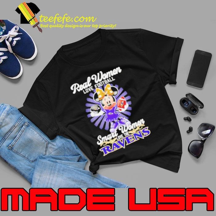 Mickey real women love football smart women love Batimore Ravens Unisex