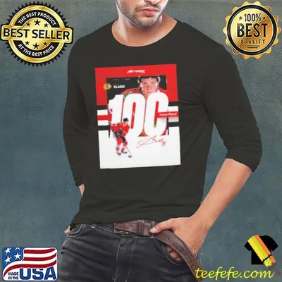 Milestone Moments Alex Vlasic Chicago Blackhawks 100 Game Played Signature Poster shirt