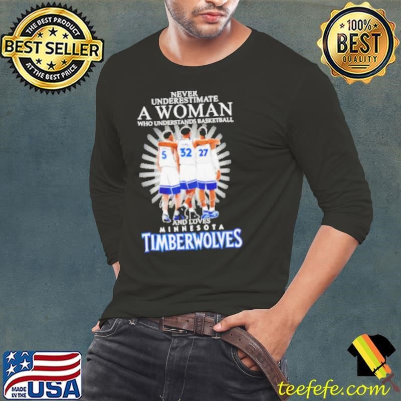 Minnesota timberwolves never underestimate a woman and loves shirt