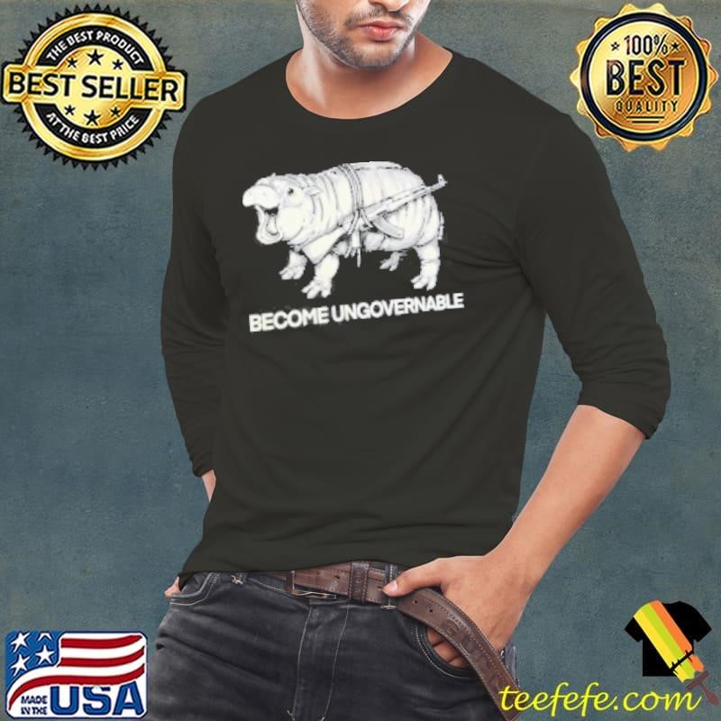 Moo Deng Gun Become Ungovernable Long Sleeve Tee