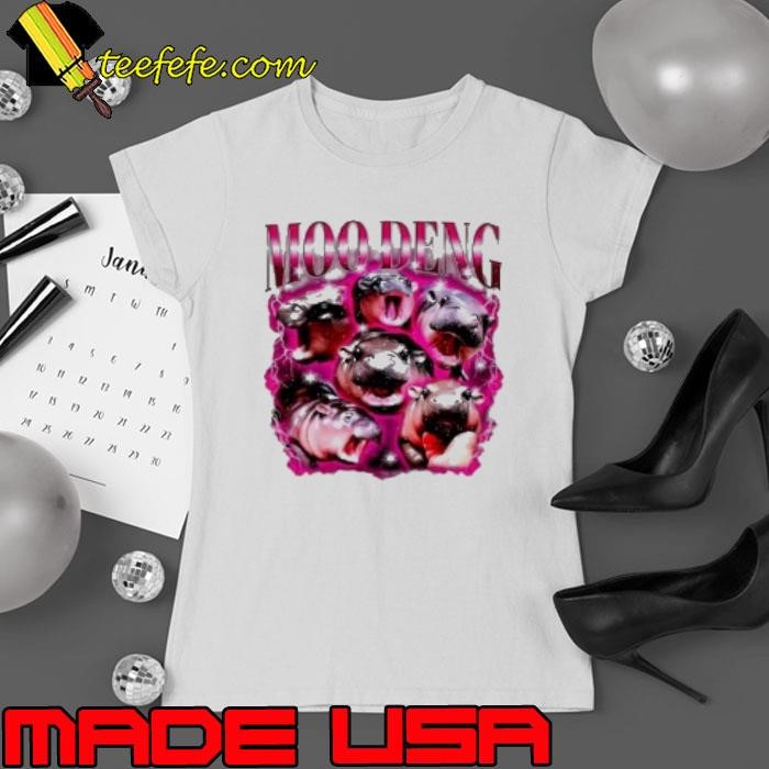 Moo Deng Hippo Memes Ladies tee
