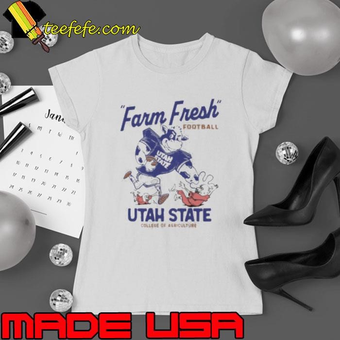 Mootah State Farm Fresh Football Utah State College Of Agriculture Ladies tee